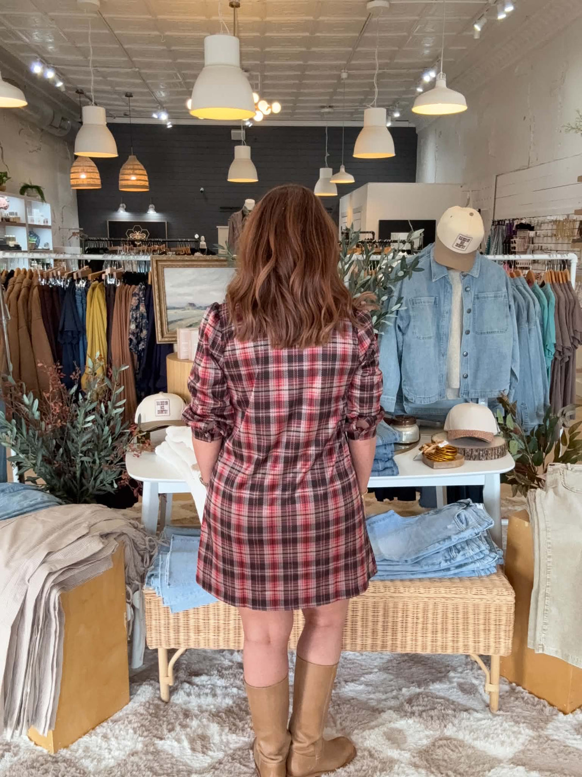 Plaid Shift Dress