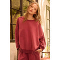 LACE PANEL SWEATSHIRT