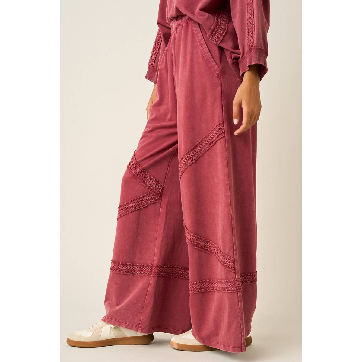 LACE TRIM WIDE LEG