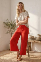 Relaxed Polka Dot Wide Leg Pants