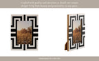 Photo Frame - Black Resin Wood Geometric Pattern, 4x6 in.