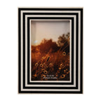 Photo Frame - Black Resin Modern Dimensional Lines, 4x6 in.