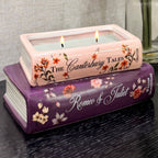 2-Piece Ceramic Stacked Book Candle Set