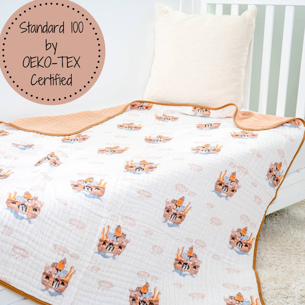 Muslin Quilt Baby & Kids Blanket Noah's Ark