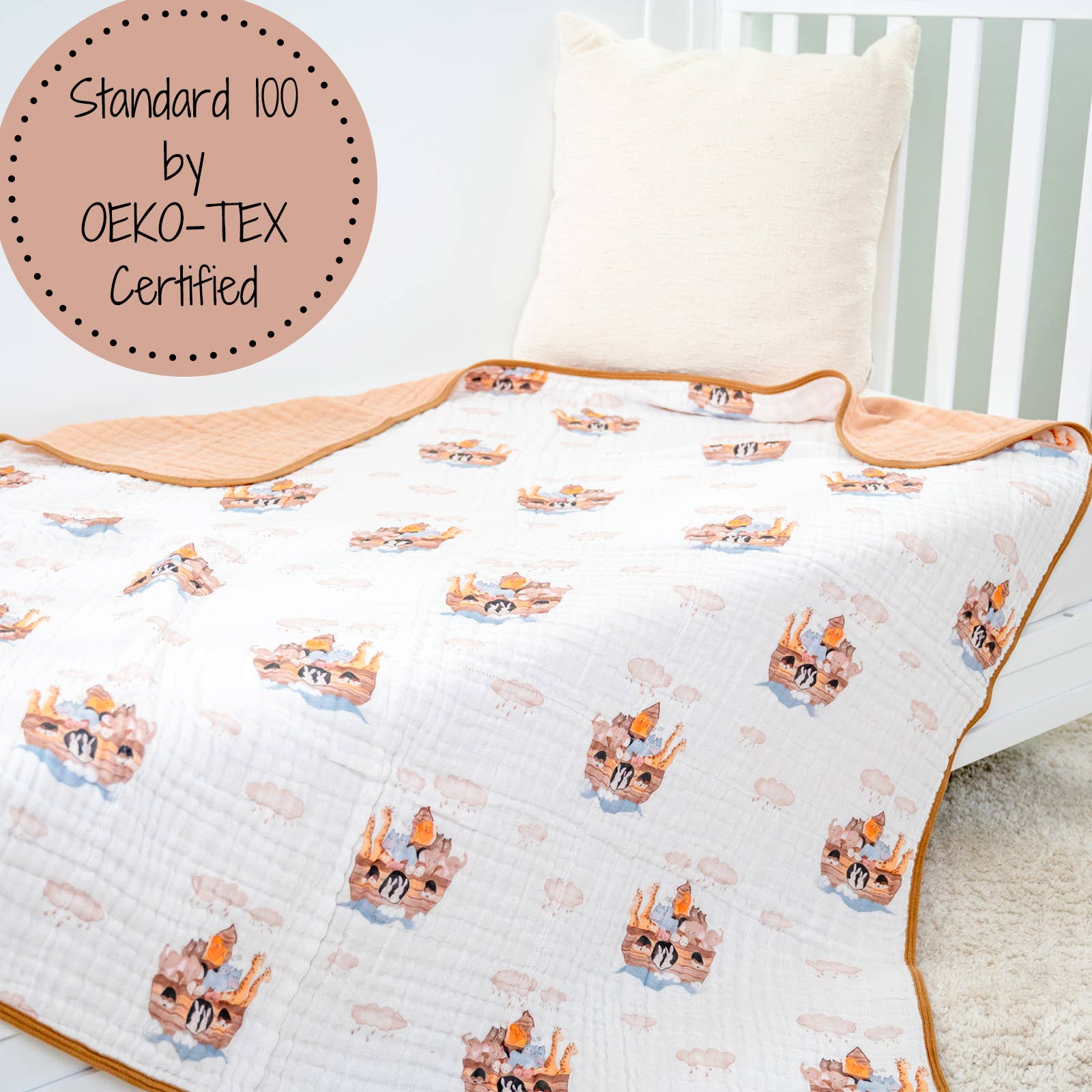 Muslin Quilt Baby & Kids Blanket Noah's Ark