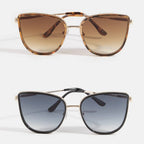 Cat Eye Double Bar Bridge Sunglasses