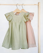 Fiona Dress with Bow-Pink