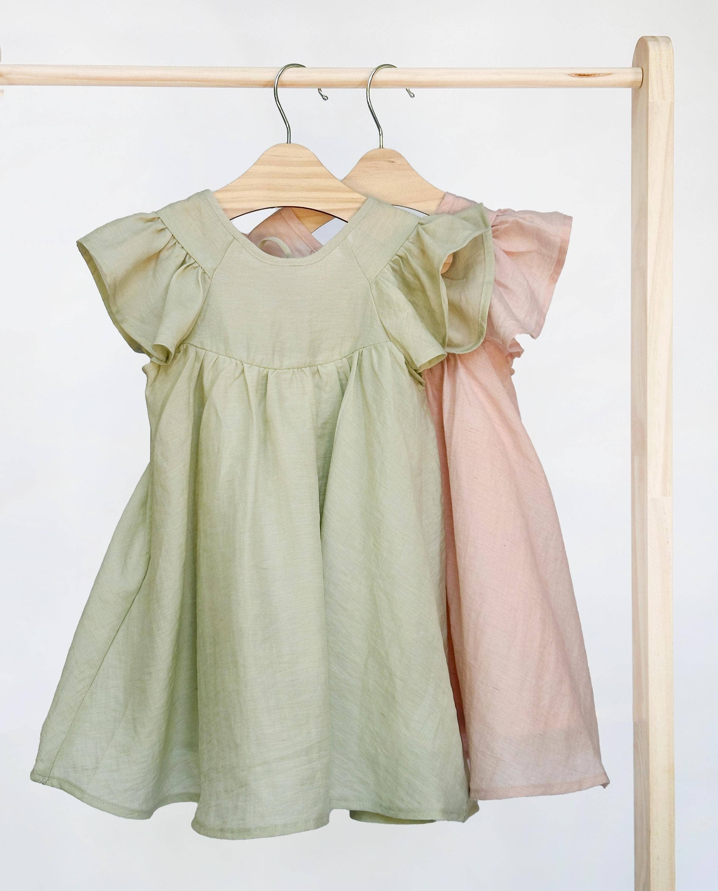 Fiona Dress with Bow-Pink