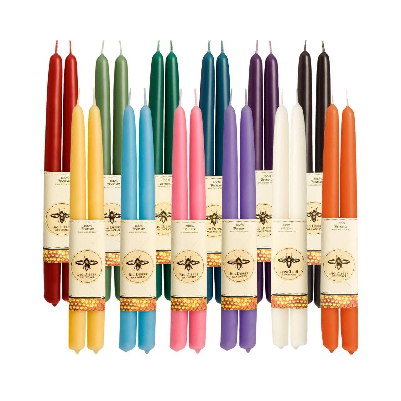 Taper Candles – 100% Pure Beeswax – Hand-Dipped
