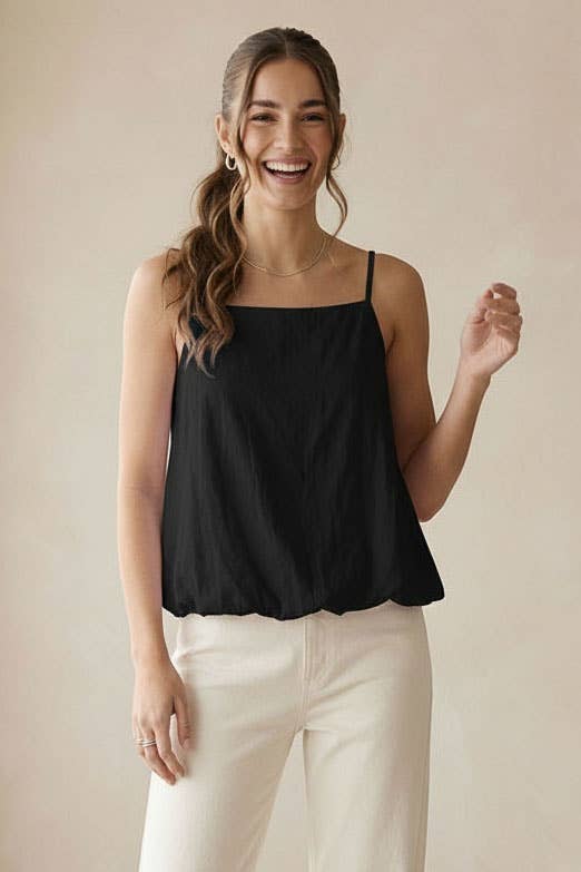 Cami Top With Bubble Hem