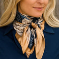 Navy and Cream Floral Wild Rag