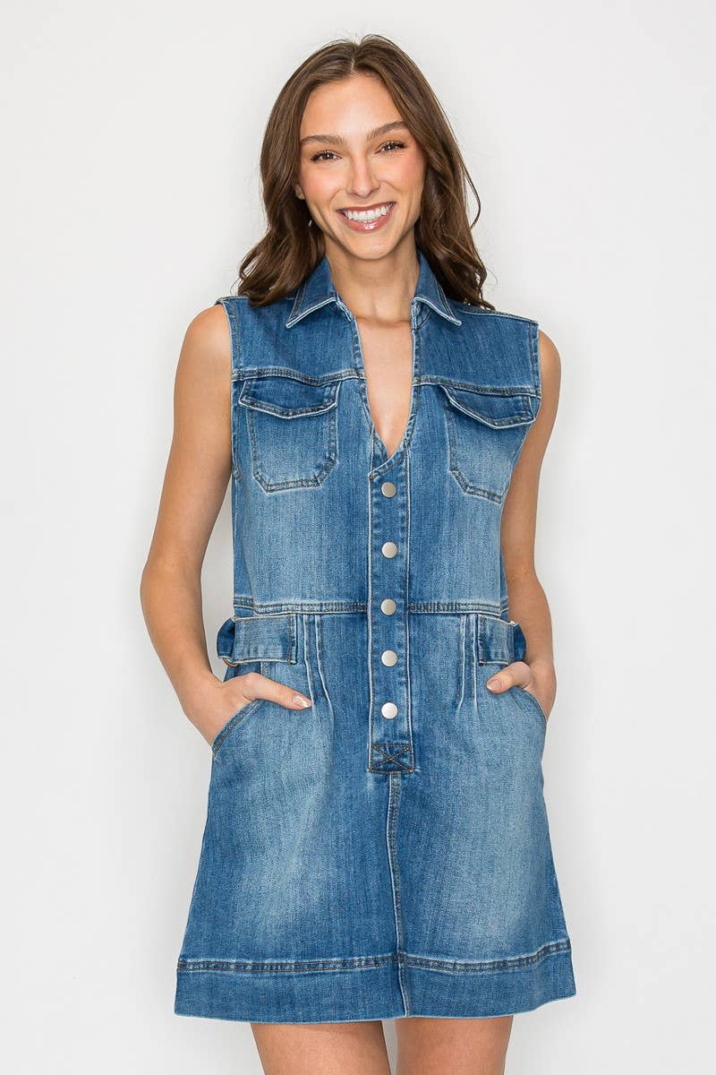 SUMMER DENIM MINI DRESS