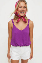 Billowy Strap Accent Tank Top