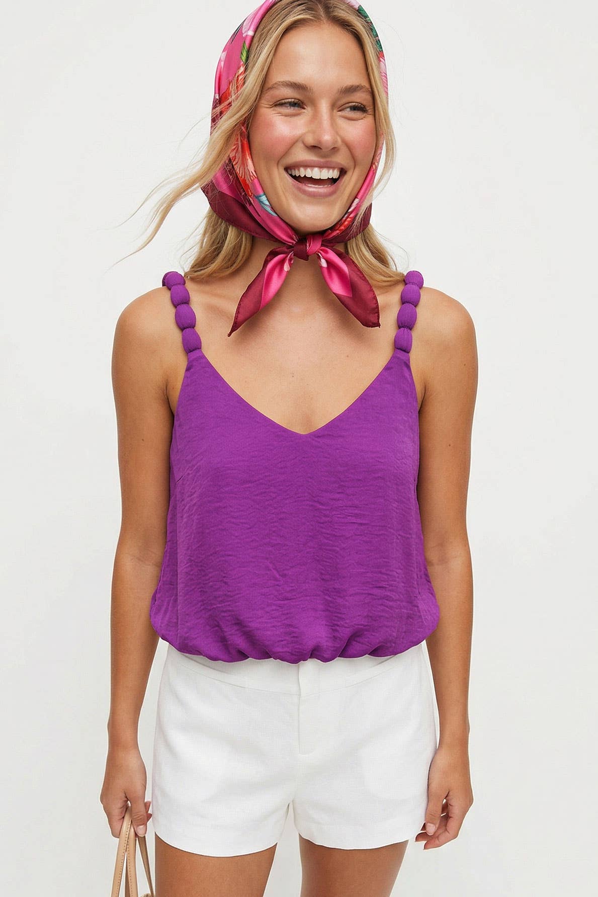 Billowy Strap Accent Tank Top