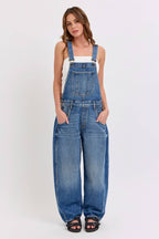 Mid-Waisted Barrel Overalls
