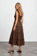 Brown Plaid Dress