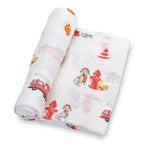 Baby Muslin Swaddle Blanket 47x47 Firehouse Fido