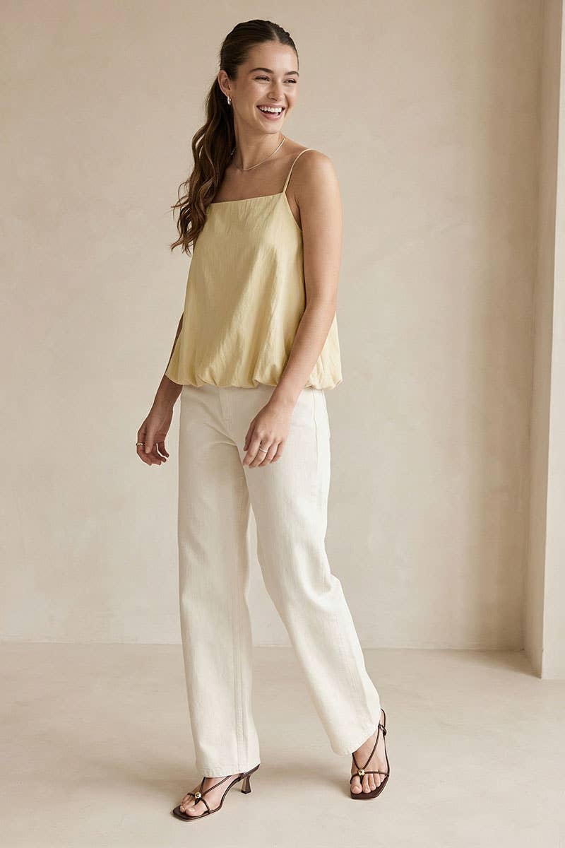 Cami Top With Bubble Hem