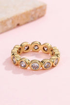 Gold Rhinestone Multi-Shape Eternity Stack Rings | 40R142