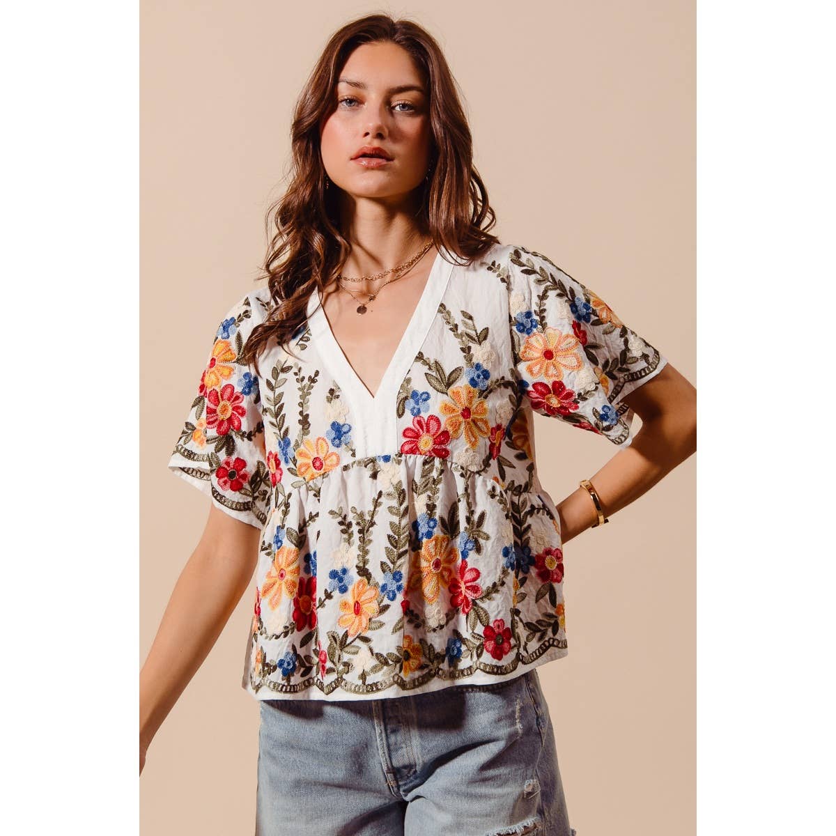 FLORAL BABY DOLL TOP