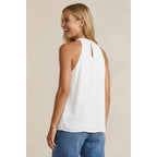 Cord Keyhole Sleeveless Top