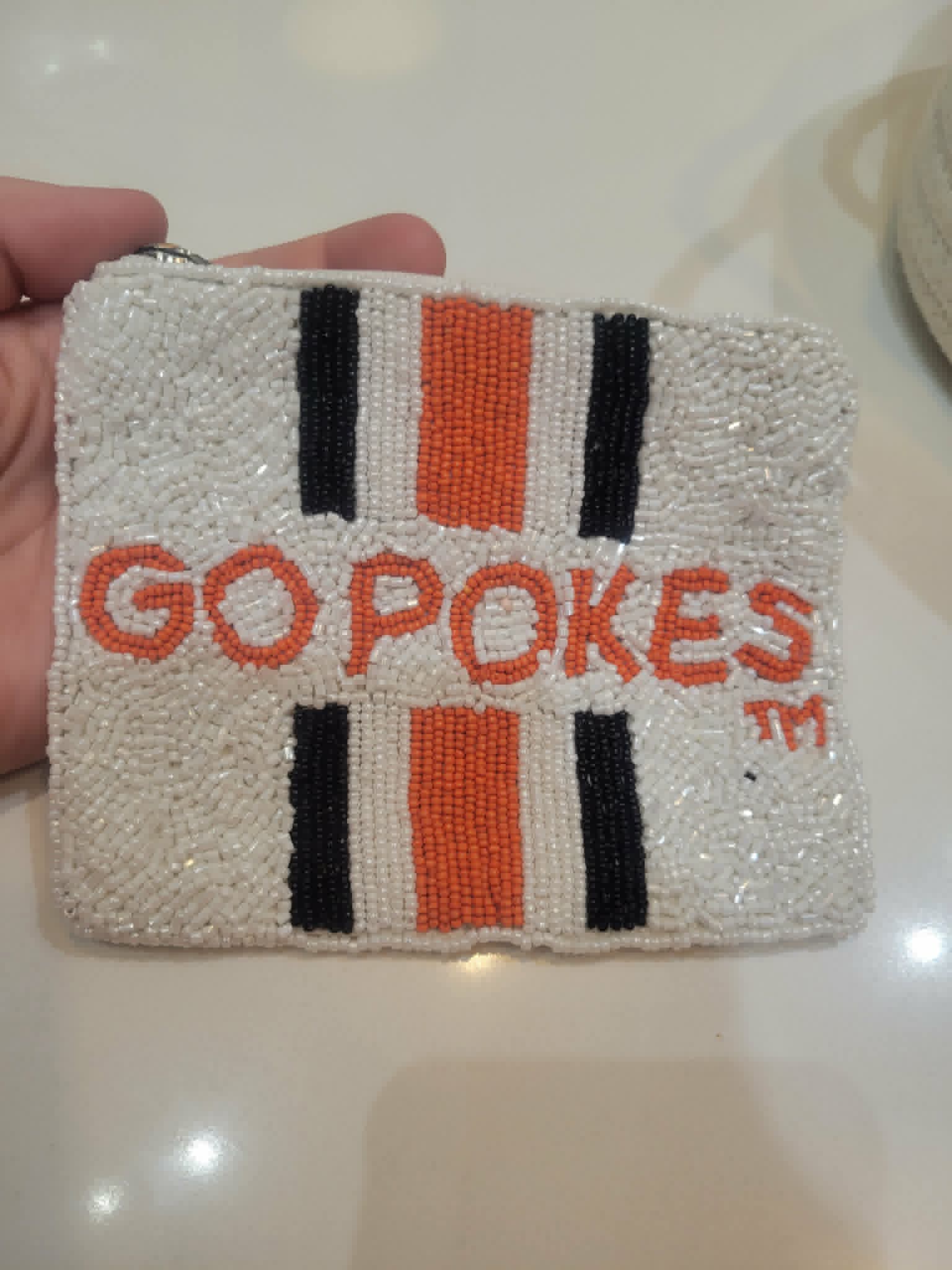 Beaded College Coin Purse
