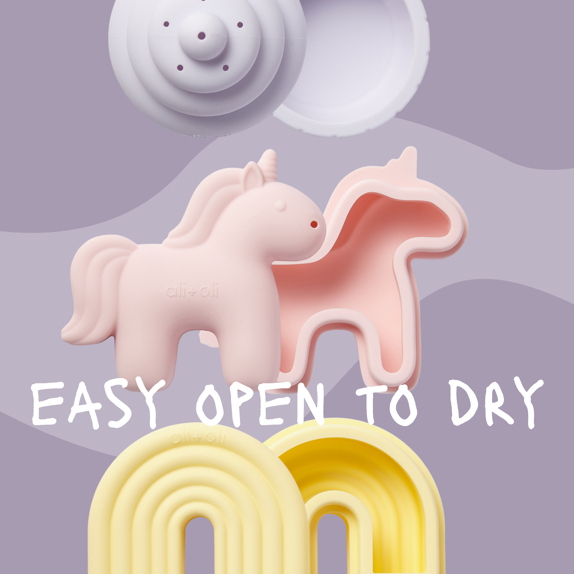 Ali+Oli Squirt Water Bath Toy Set (Unicorn Theme)