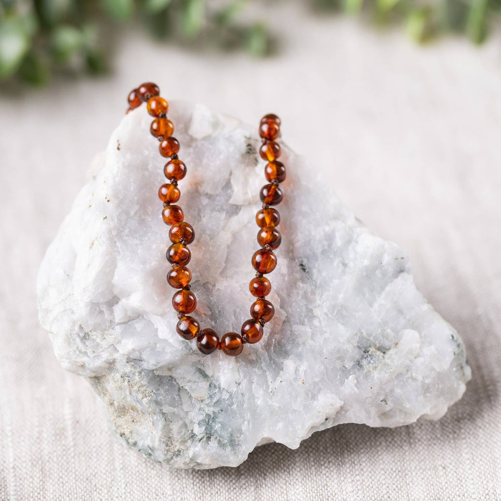 Dark Cognac Baltic Amber Necklace