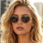Oval Metal Sunglasses