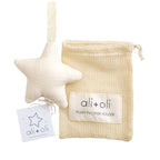 Star Pacifier Holder Soft Cuddly Binky Toy (Muslin Ivory)