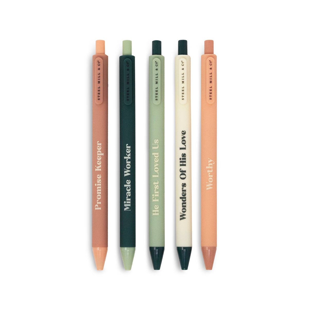 Gel Pen Set of 5, He First Loved Us