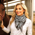 Grey & Turquoise Paisley Wild Rag