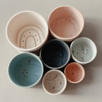 Stacking Cups Toy Soft Silicone with Shapes Bath or Beach