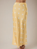 SATIN MIDI SKIRT