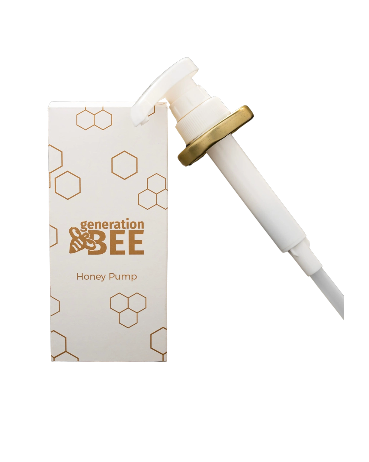 Honey Pump w/ Gold Metal Lid - Fits Generation Bee 12oz Jars