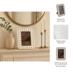 Photo Frame - Ivory/Gold Resin Brass Dot Border, 4x6 in.