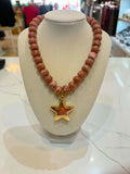 Pink Star Beaded