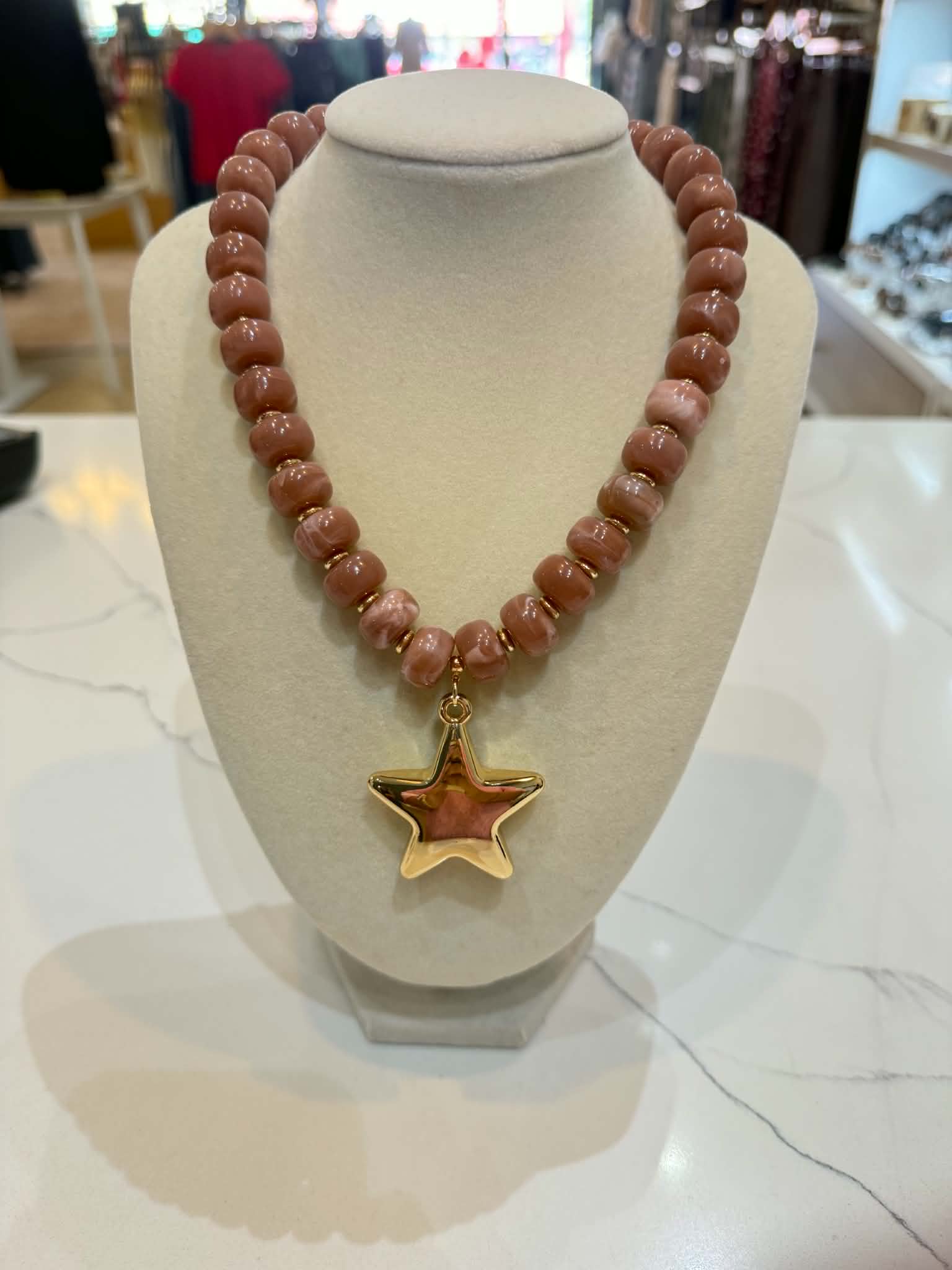 Pink Star Beaded