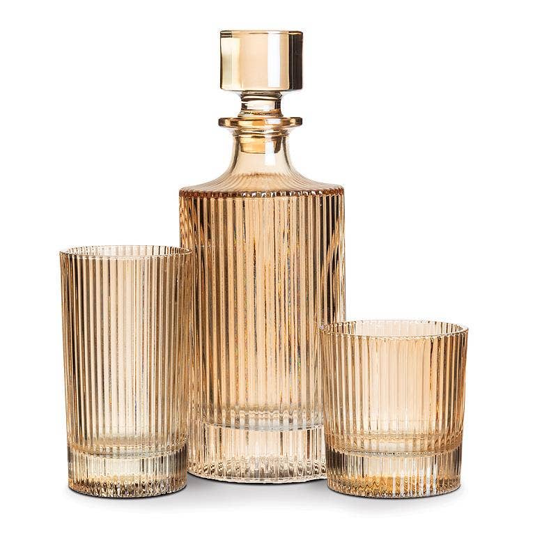Vertical Optic Decanter-Amber-10.5"H(28oz)