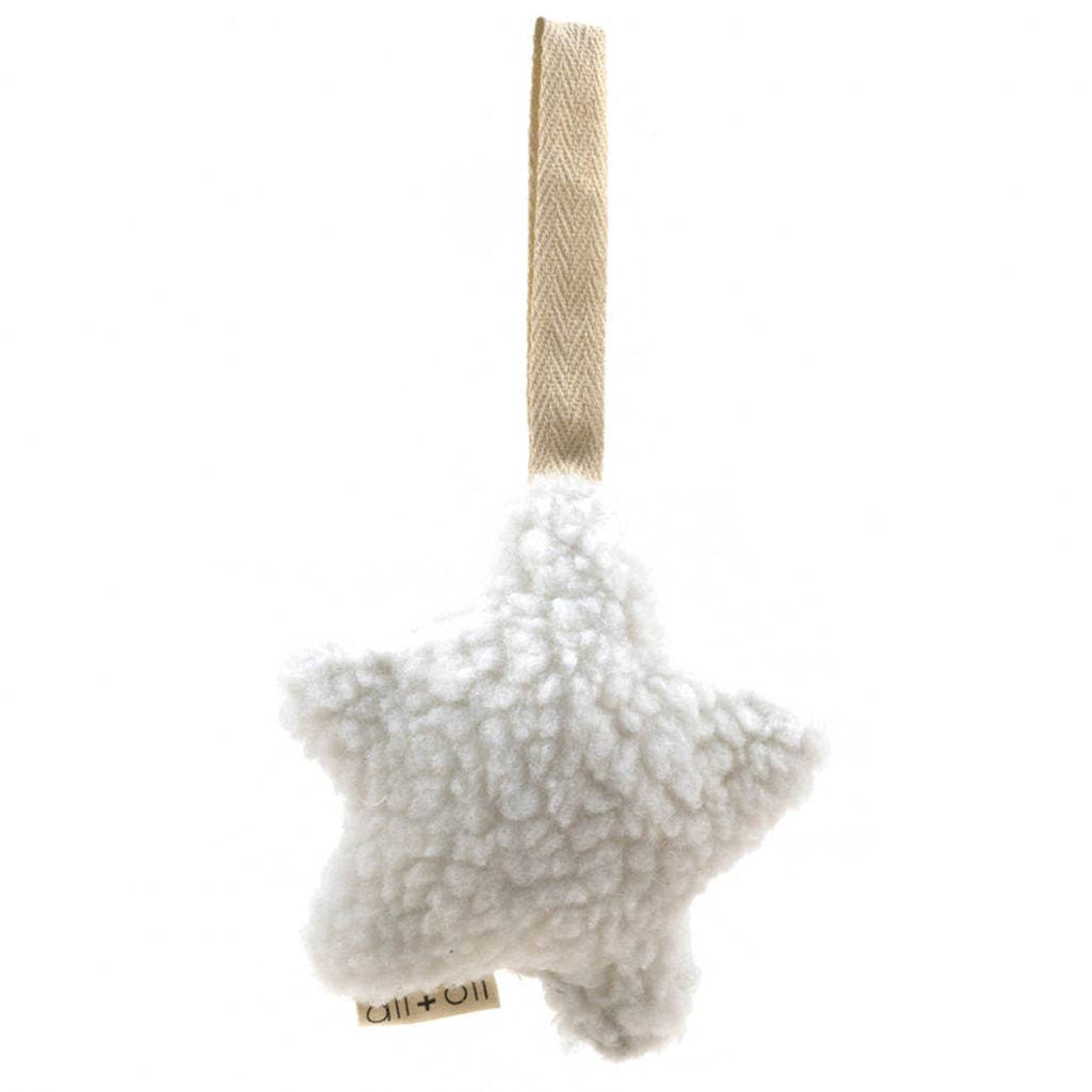 Plush Star Pacifier Holder (White)