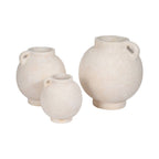 Ceramic Round Bulbous Handle Jug - White, 7 in.