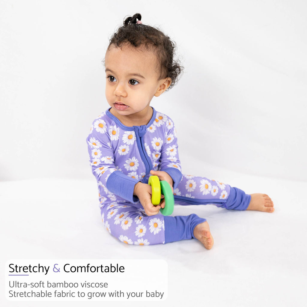 Bamboo Baby Convertible Zipper Pajama Lazy Daisy