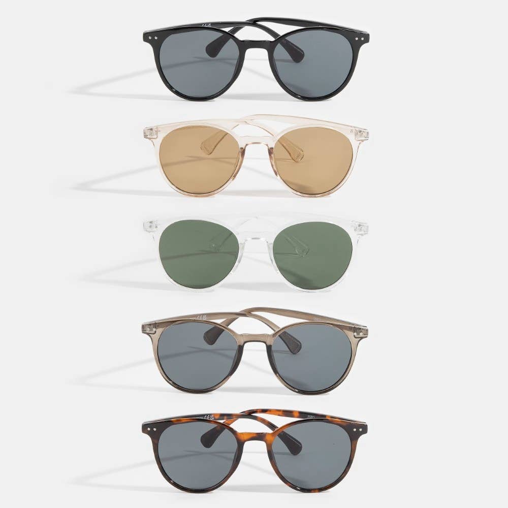 Round Double Bridge Sunglasses