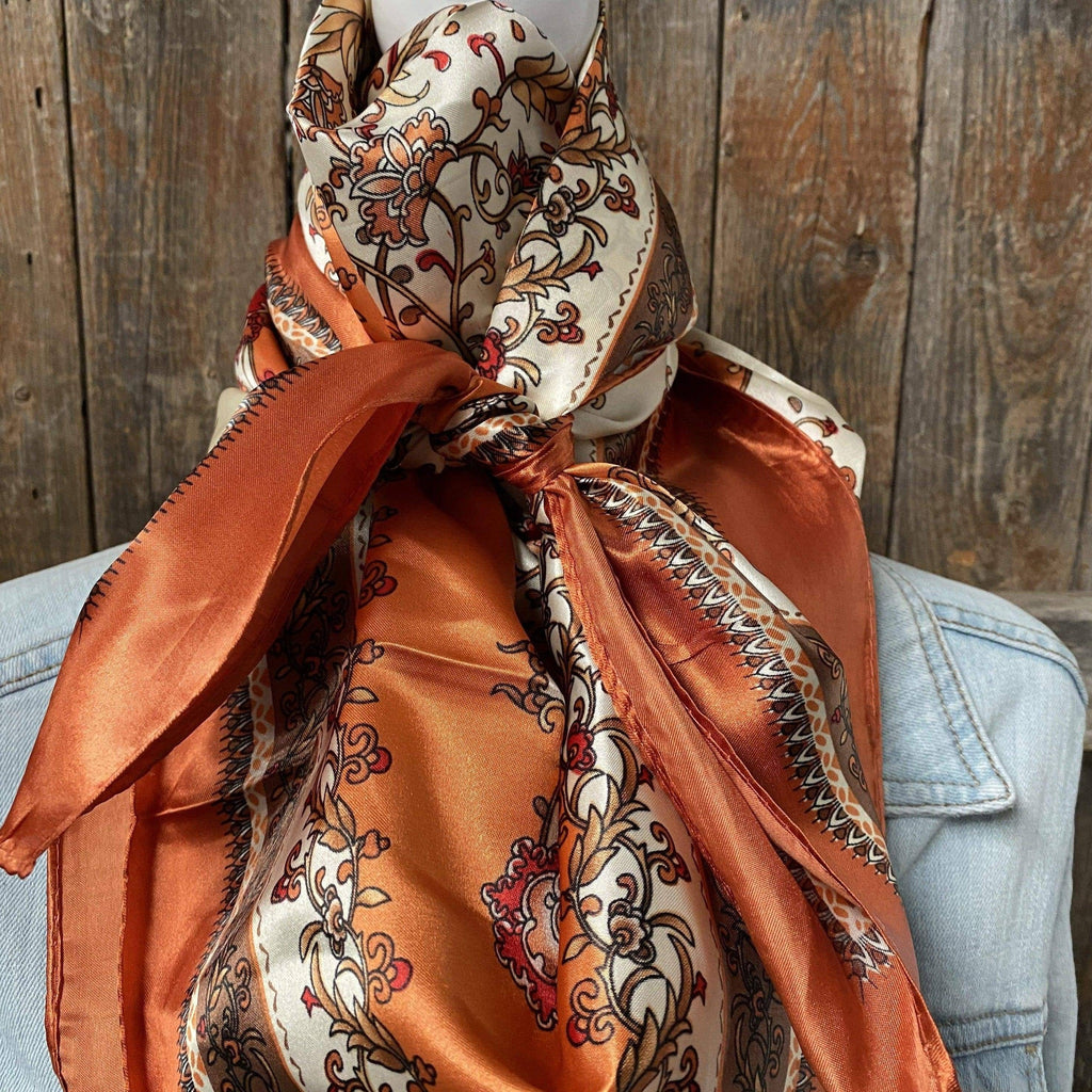 Burnt Orange & Tan Wild Rag