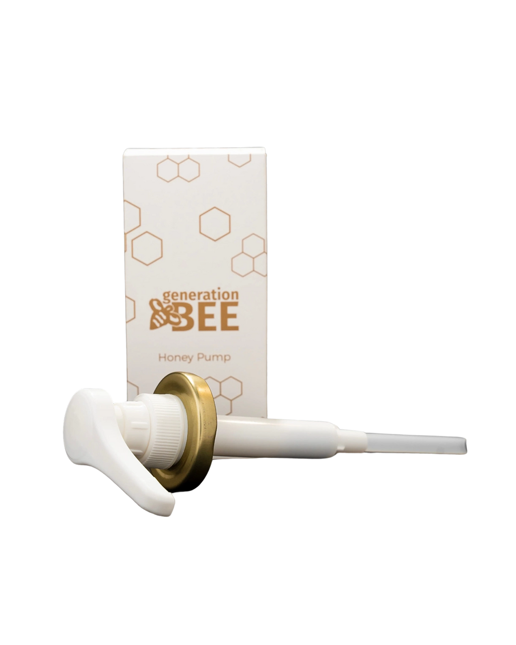 Honey Pump w/ Gold Metal Lid - Fits Generation Bee 12oz Jars