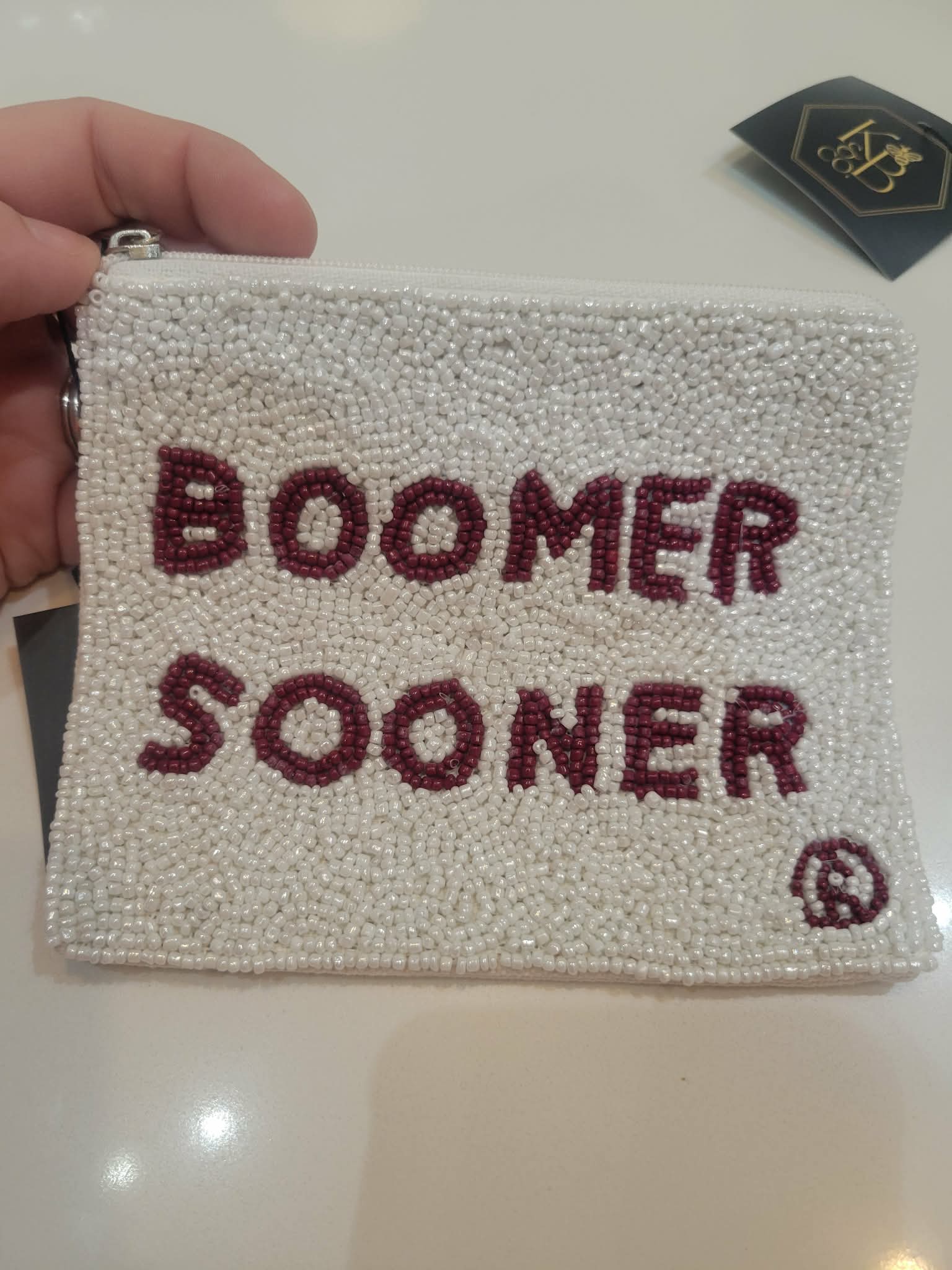 Beaded College Coin Purse