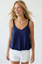 Billowy Strap Accent Tank Top