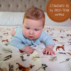 Baby Muslin Swaddle Blanket 47x47 Oh Deer
