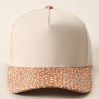 Deer Spot Print Brim Two-Tone Trucker Hat