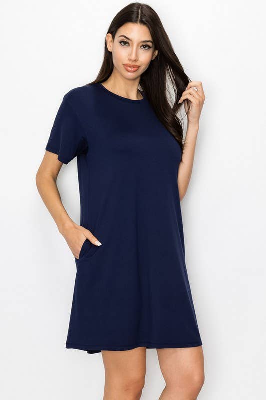 On The Go T- Shirt Dress with Pockets
